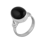 925 silver oval stone onyx ring